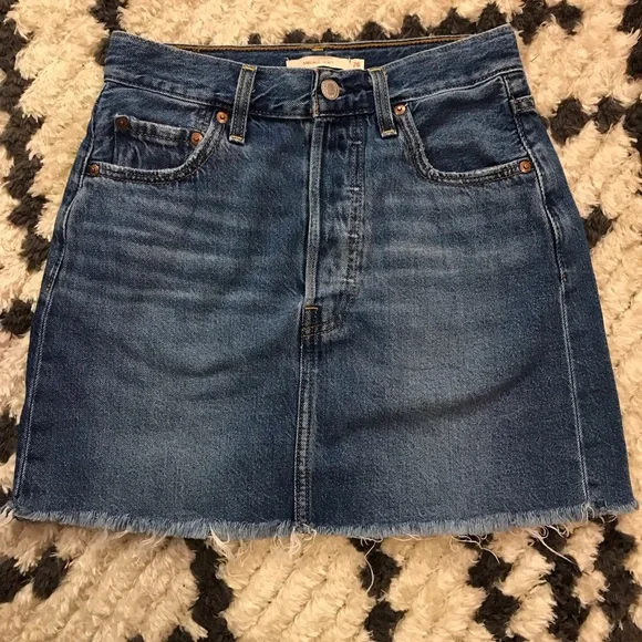 Levi's Blue Denim Midi Skirt - Picture 3 of 3